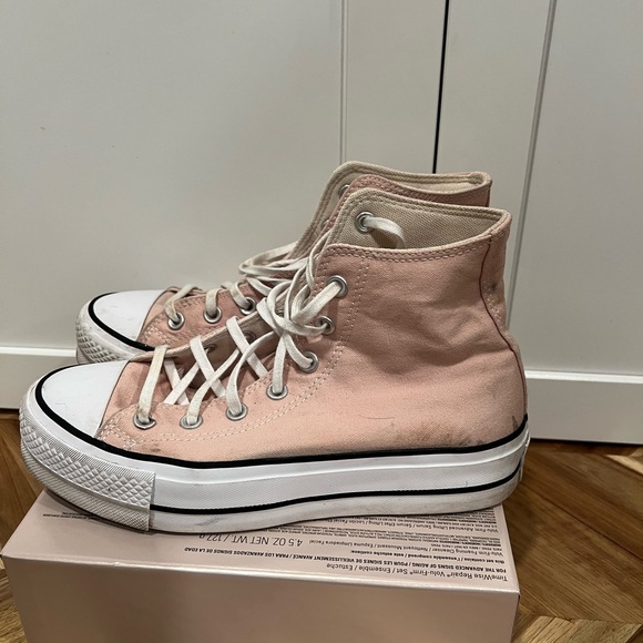 Converse high tops pink size 8 platform or thick soles - Picture 11 of 12